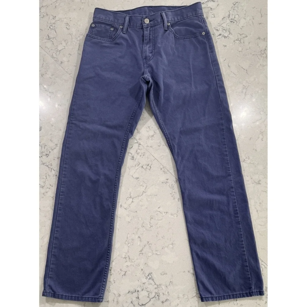 Levis 514 Mens 29x30 Blue Deep Cobalt Purple Straight Leg Comfort Jeans